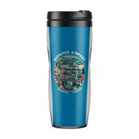 Thumbnail for Quimper–Cornouaille Airport (UIP) Travel Mugs - Badge - Plastic (No Holder) - Light Blue