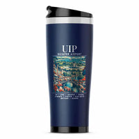Thumbnail for Quimper–Cornouaille Airport (UIP) Travel Mugs - Poster - Stainless Steel (No Holder) - Dark Blue
