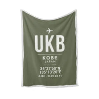 Thumbnail for Kobe Airport (UKB) Bedding Sets & Blankets - Blanket - ID Tag - Green Army