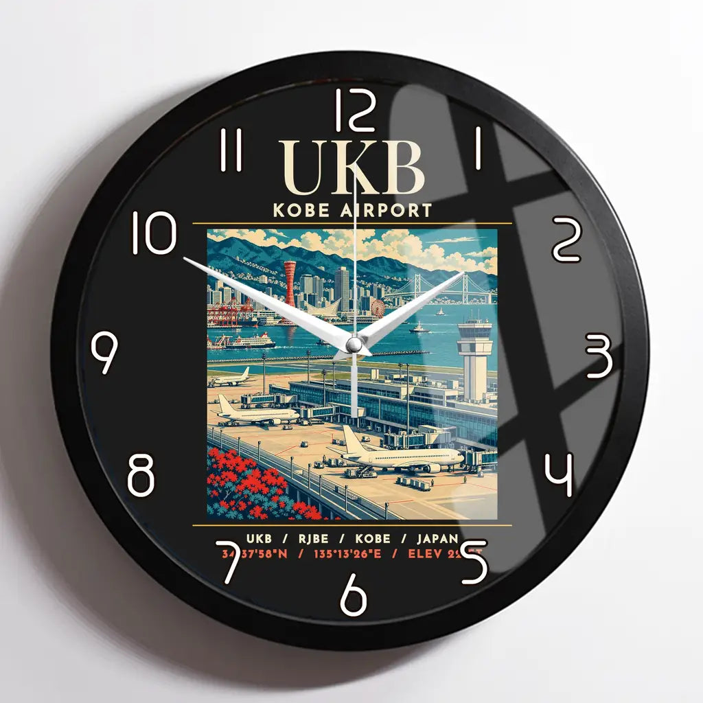 UKB - Poster - Wall Clock Framed - Black