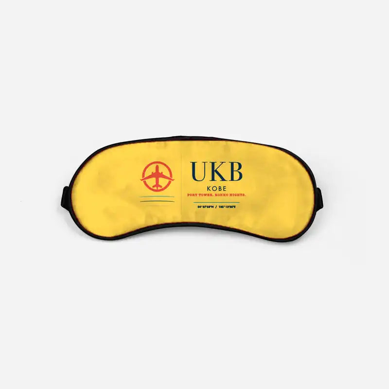 Kobe Airport (UKB) Sleep Masks - Sleep Mask - Front - Yellow