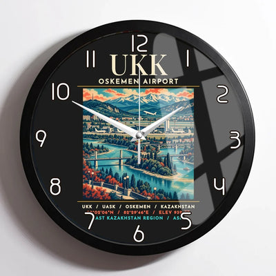 UKK - Poster - Wall Clock Framed - Black