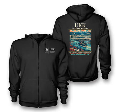 UKK - Poster - Zipped Hoodie - Black