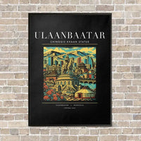 Thumbnail for ULAANBAATAR - Poster - Canvas Framed - Black