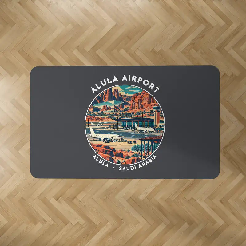 AlUla International Airport (ULH) Carpets - Carpet Rectangle - Badge - Dark Gray