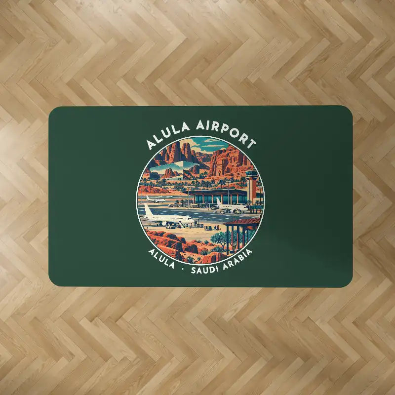 AlUla International Airport (ULH) Carpets - Carpet Rectangle - Badge - Dark Green
