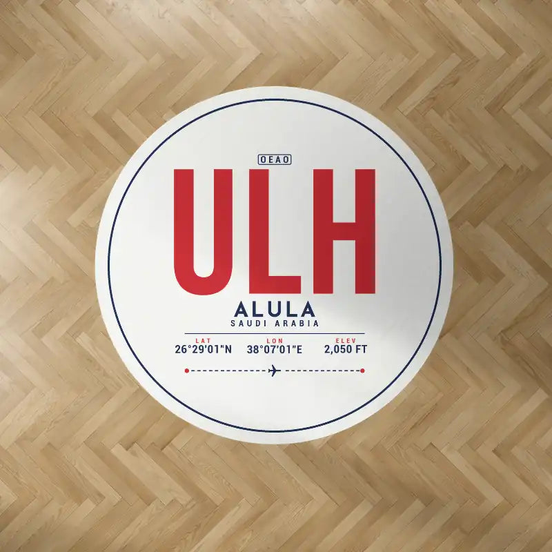 AlUla International Airport (ULH) Carpets - Carpet Round - ID Tag - White