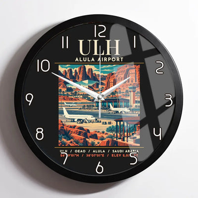 ULH - Poster - Wall Clock Framed - Black