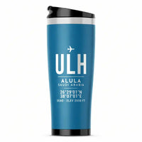 Thumbnail for AlUla International Airport (ULH) Travel Mugs - ID Tag - Stainless Steel (No Holder) - Light Blue
