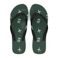 Thumbnail for Chinggis Khaan International Airport (ULN) Slippers & Flip Flops - Slippers - Flip Flops - Pattern - Dark Green