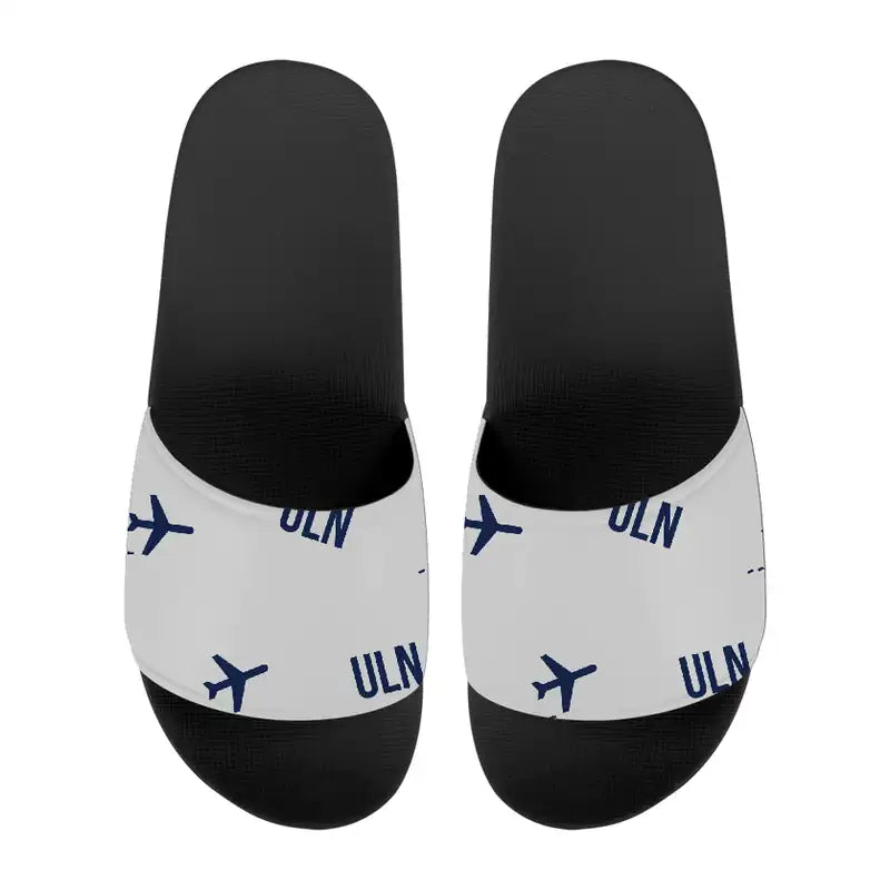 Chinggis Khaan International Airport (ULN) Slippers & Flip Flops - Slippers - Sport - Pattern - Light Gray