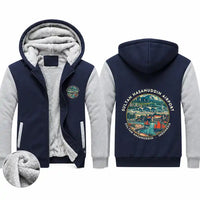 Thumbnail for Sultan Hasanuddin Airport (UPG) Zipped Sweatshirts - Badge - Navy & Gray