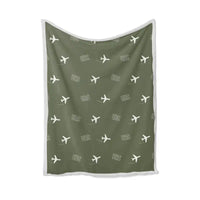 Thumbnail for Urumqi Diwopu International Airport (URC) Bedding Sets & Blankets - Blanket - Pattern - Green Army