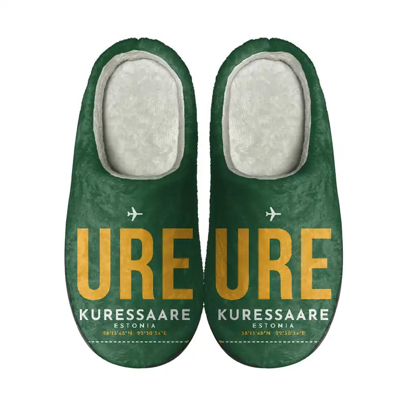 Kuressaare Airport (URE) Slippers & Flip Flops - Slippers - Cotton - Code - Same - Green