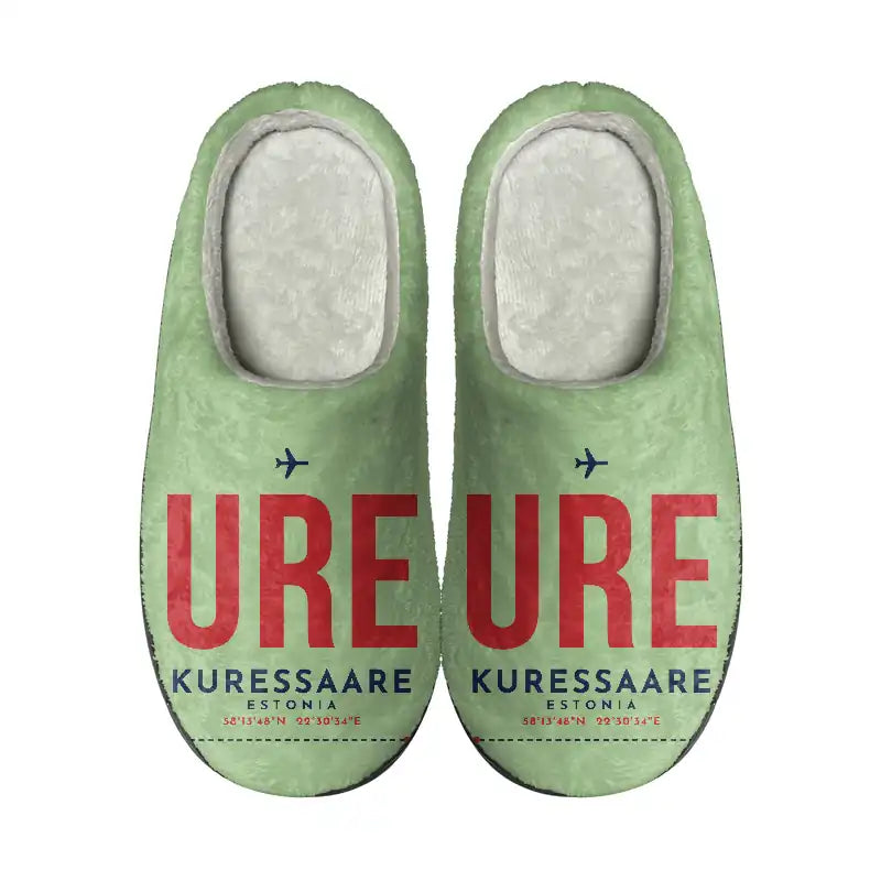 Kuressaare Airport (URE) Slippers & Flip Flops - Slippers - Cotton - Code - Same - Light Green