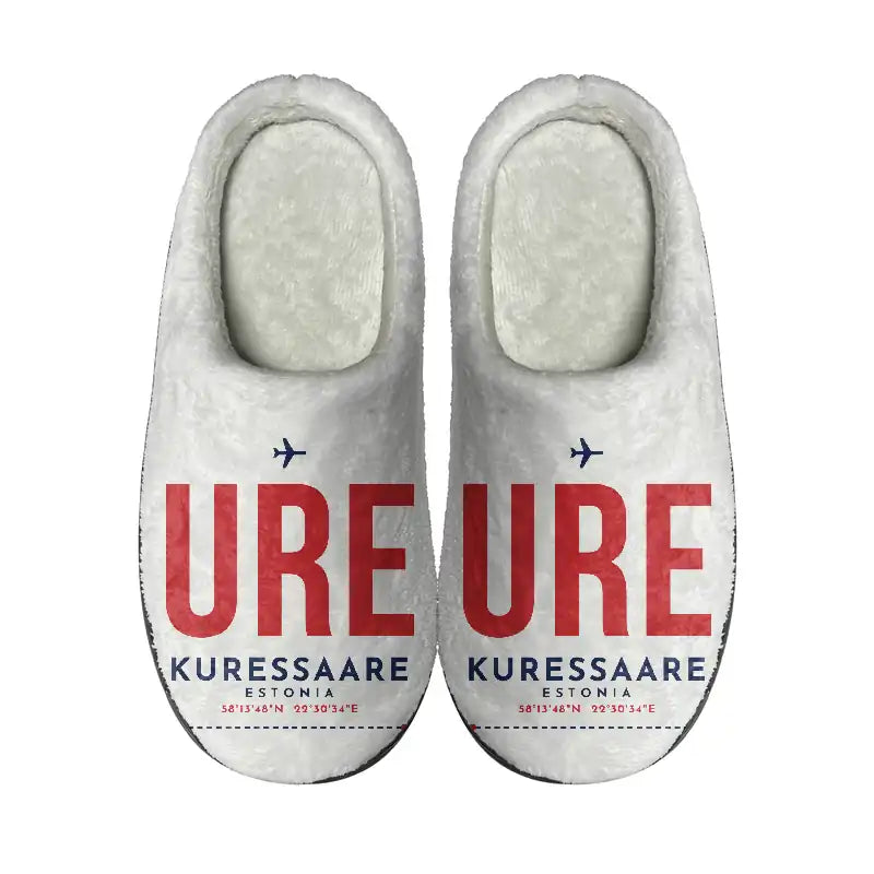 Kuressaare Airport (URE) Slippers & Flip Flops - Slippers - Cotton - Code - Same - White