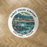 Thumbnail for Surat Thani International Airport (URT) Carpets - Carpet Round - Badge - White