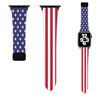 Thumbnail for USA Flag Designed Soft Silicone Apple Watch Bands