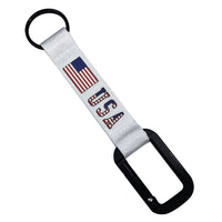 Thumbnail for USA Flag (White) Designed Mountaineer Style Key Chains