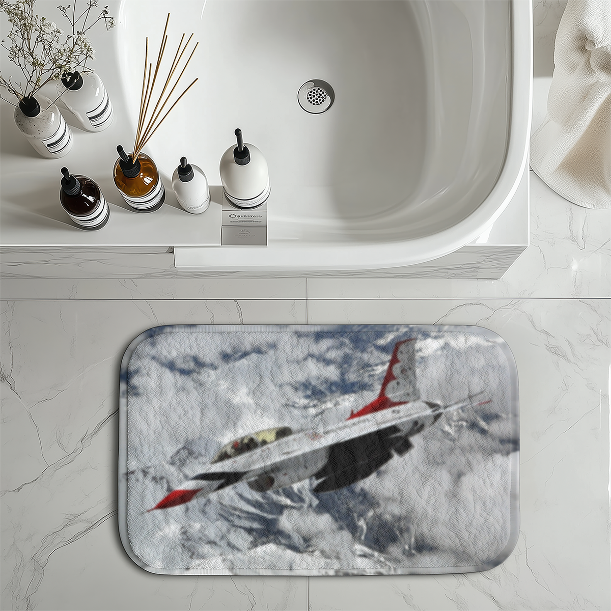 US AirForce Show Fighter Jet 16 Designed Bath Mats