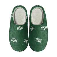 Thumbnail for Malvinas Argentinas International Airport (USH) Slippers & Flip Flops - Slippers - Cotton - Pattern - Green