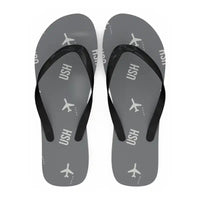 Thumbnail for Malvinas Argentinas International Airport (USH) Slippers & Flip Flops - Slippers - Flip Flops - Pattern - Gray