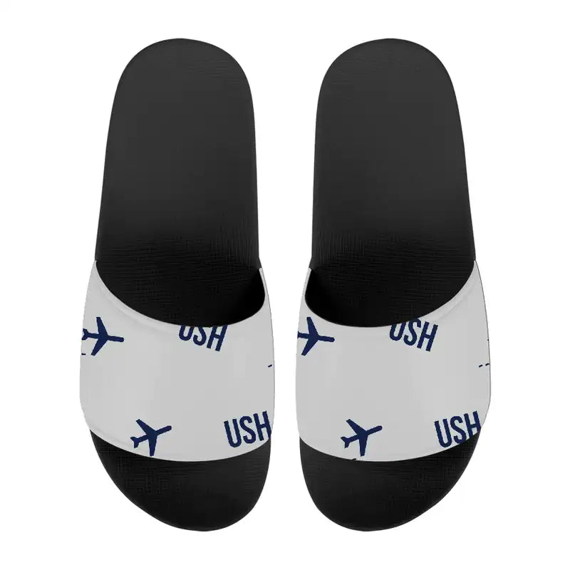 Malvinas Argentinas International Airport (USH) Slippers & Flip Flops - Slippers - Sport - Pattern - Light Gray