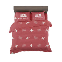 Thumbnail for Samui Airport Koh Samui (USM) Bedding Sets & Blankets - Bedding Set - Pattern - Red