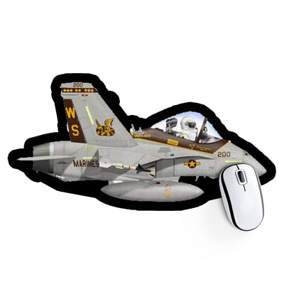 US Marine Corps FA-18 Marine Fighter Attack Squadron 323 Death Rattlers Desert Cobra VMFA-323 Design Aircraft Outline Mouse Pads