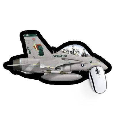 US Marine Corps Marine Fighter Attack Squadron 121 Green Knights FA-18 VMFA-121 Design Aircraft Outline Mouse Pads