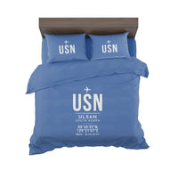 Thumbnail for Ulsan Airport (USN) Bedding Sets & Blankets - Bedding Set - ID Tag - Blue