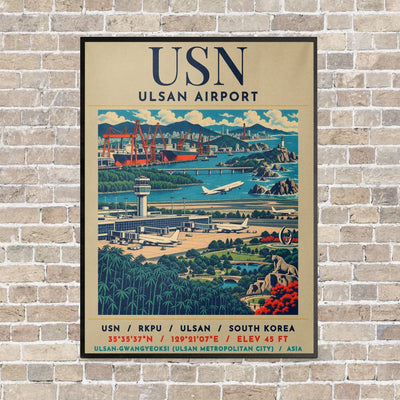 USN - Poster - Canvas Framed - Beige