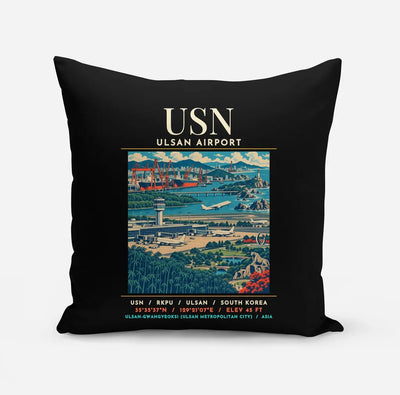USN - Poster - Pillow - Black
