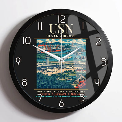 USN - Poster - Wall Clock Framed - Black