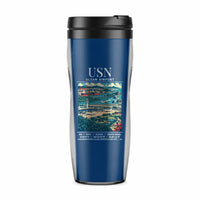 Thumbnail for Ulsan Airport (USN) Travel Mugs - Poster - Plastic (No Holder) - Blue