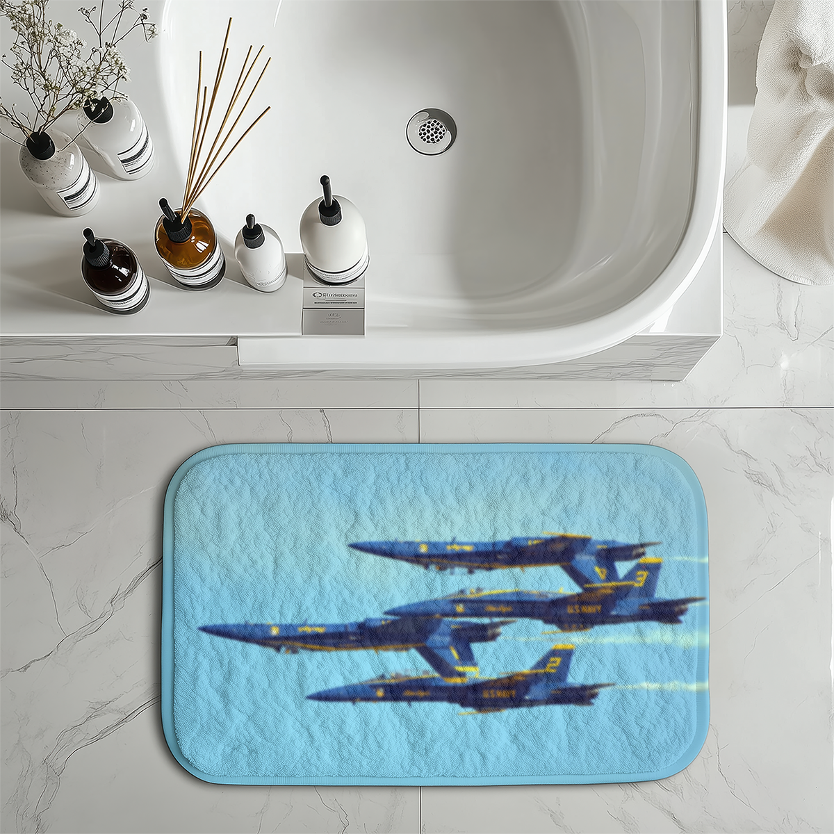 US Navy Blue Angels Designed Bath Mats