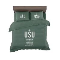 Thumbnail for Busuanga Airport (USU) Bedding Sets & Blankets - Bedding Set - ID Tag - Dark Green