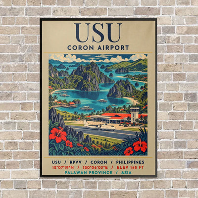 USU - Poster - Canvas Framed - Beige