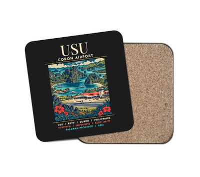 USU - Poster - Coaster - Black