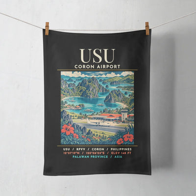 USU - Poster - Towel - Black