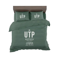 Thumbnail for Pattaya U-Tapao International Airport (UTP) Bedding Sets & Blankets - Bedding Set - ID Tag - Dark Green