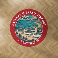 Thumbnail for Pattaya U-Tapao International Airport (UTP) Carpets - Carpet Round - Badge - Red