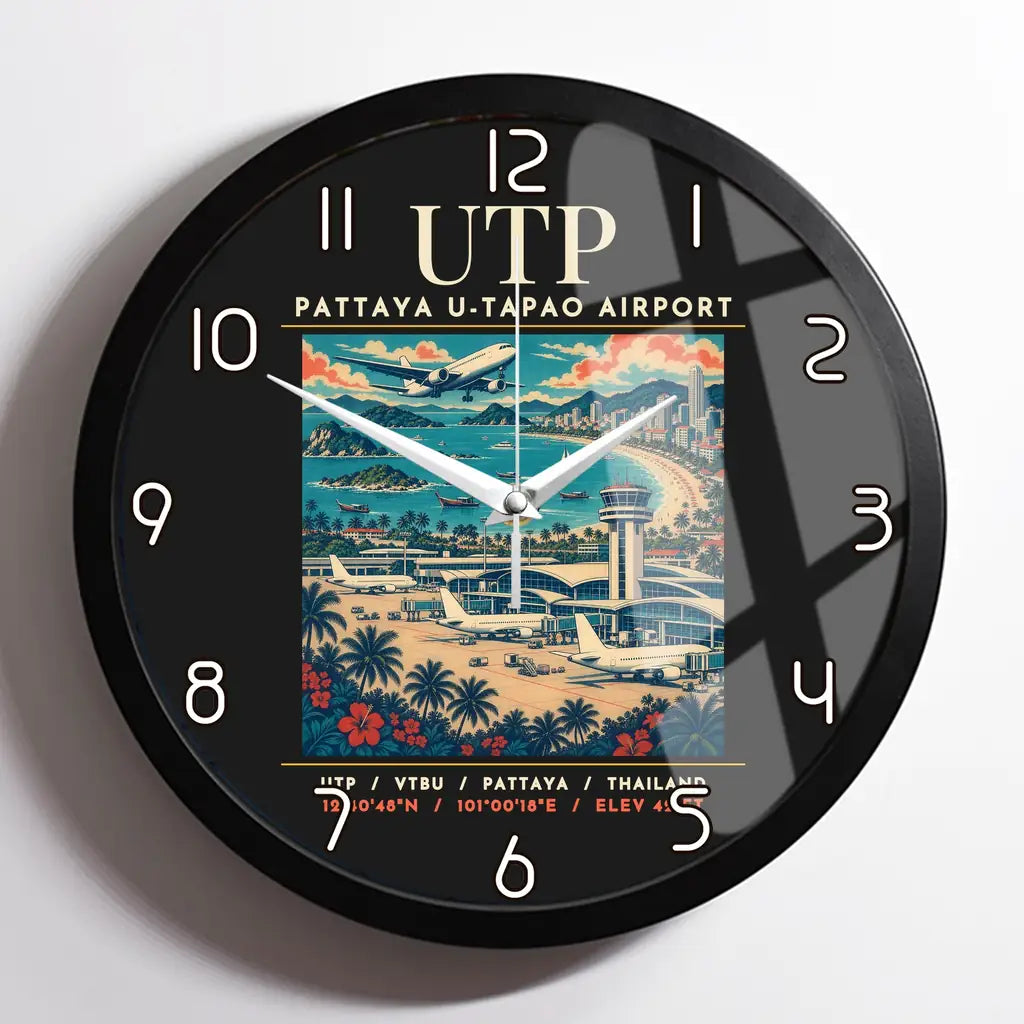 UTP - Poster - Wall Clock Framed - Black