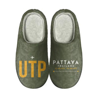 Thumbnail for Pattaya U-Tapao International Airport (UTP) Slippers & Flip Flops - Slippers - Cotton - Code - Different - Green Army