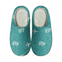 Thumbnail for Pattaya U-Tapao International Airport (UTP) Slippers & Flip Flops - Slippers - Cotton - Pattern - Turquoise