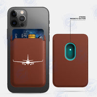 Thumbnail for Embraer E-190 Silhouette Plane iPhone Cases Magnetic Card Wallet