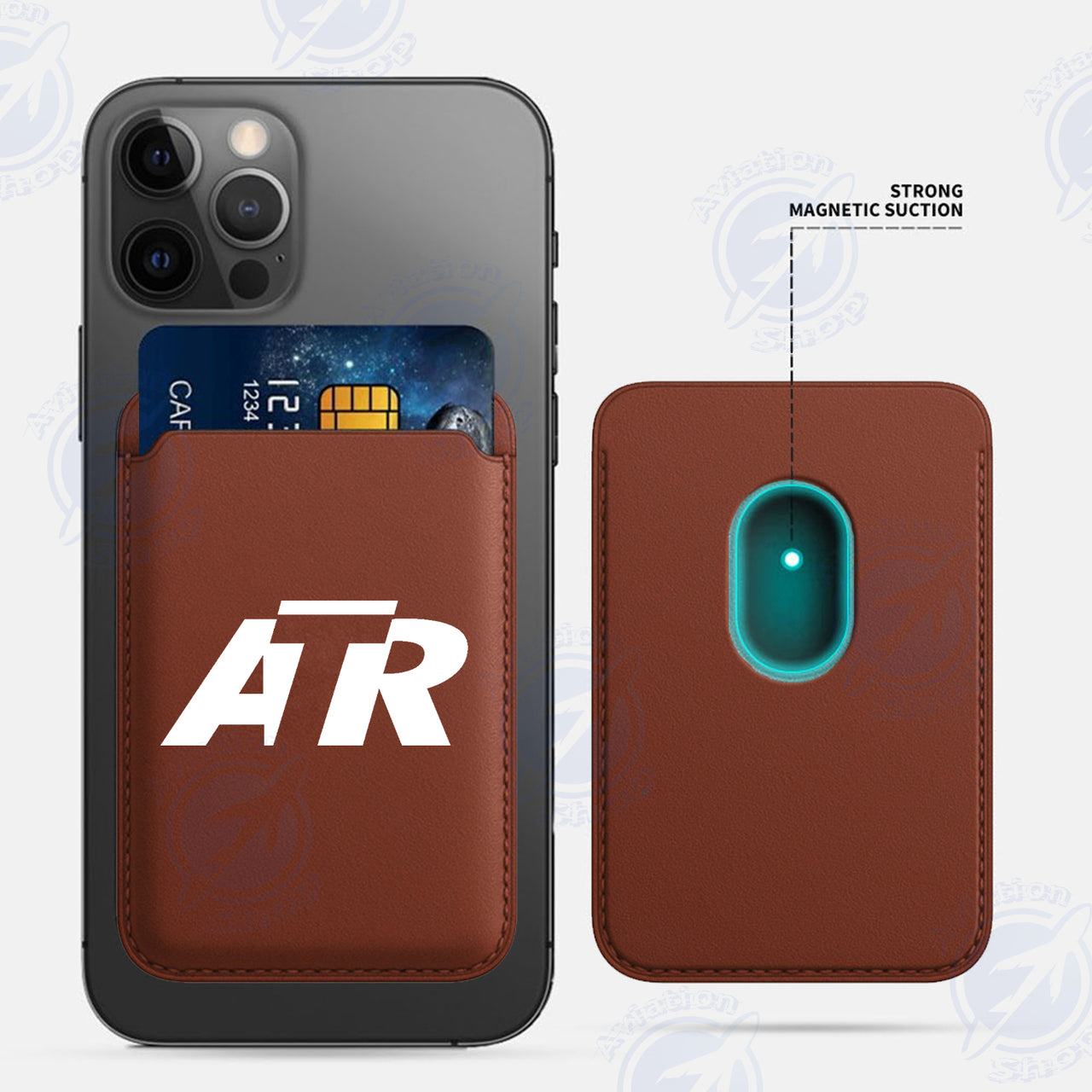 ATR & Text iPhone Cases Magnetic Card Wallet
