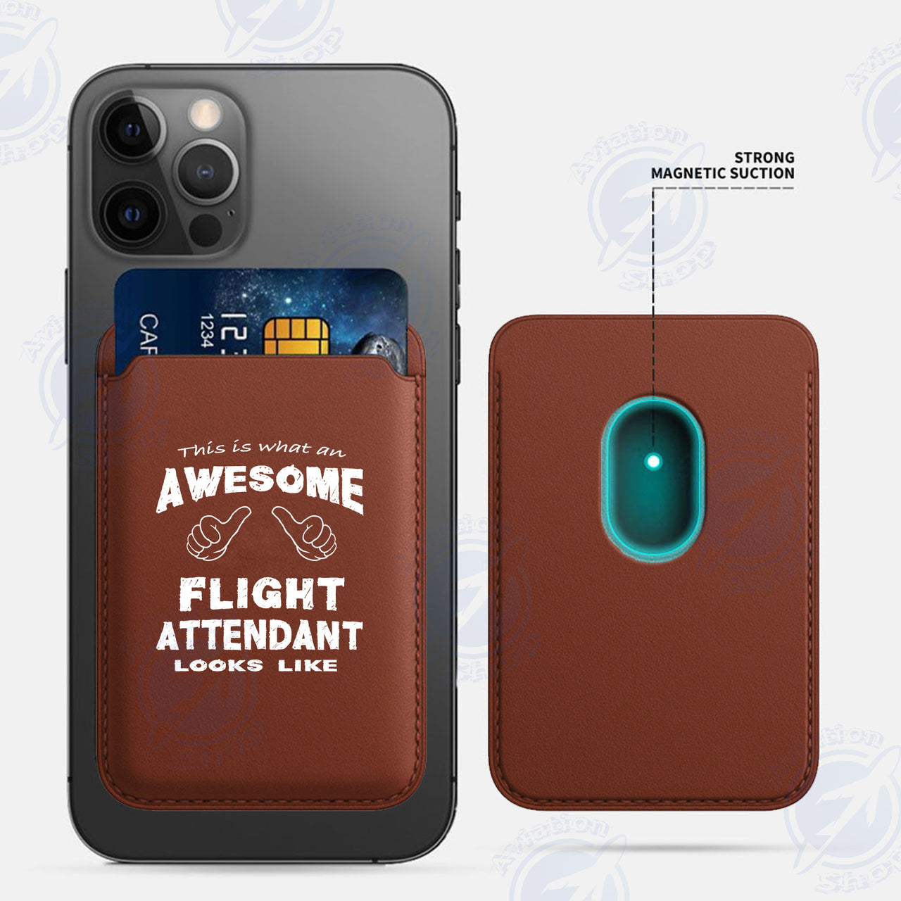 Flight Attendant iPhone Cases Magnetic Card Wallet