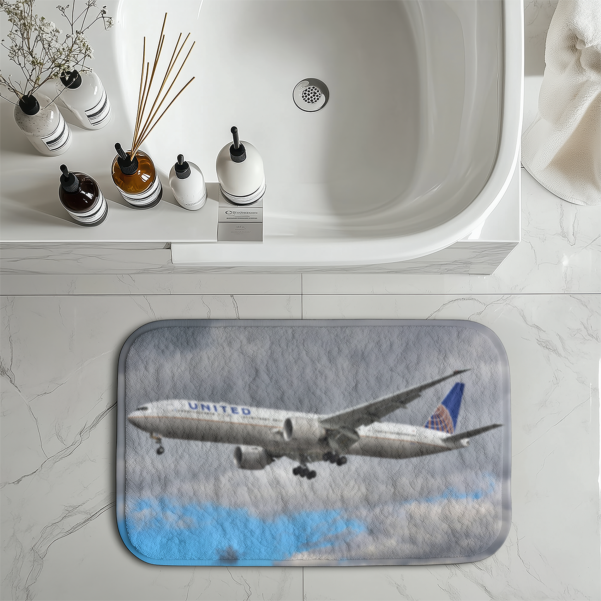 United Airways Boeing 777 Designed Bath Mats