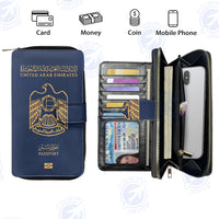 Thumbnail for United Arab Emirates Passport Designed Leather Long Zipper Wallets